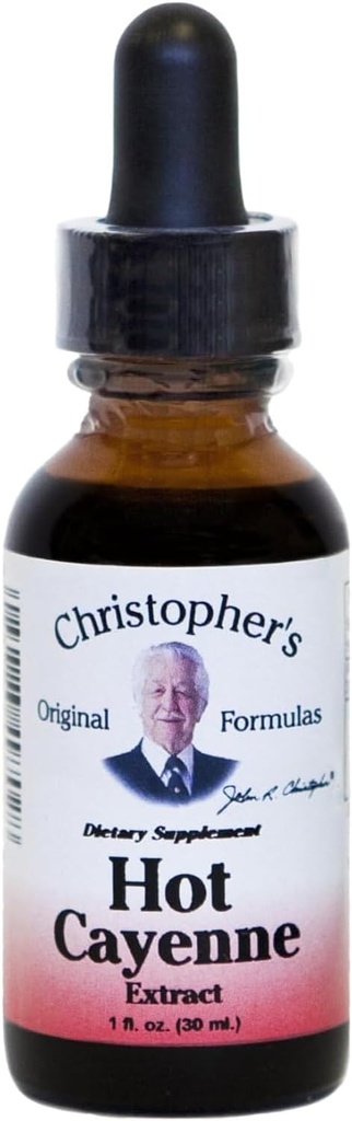 Christopher's Original Formulas Hot Cayenne Extract, 1 fl oz - Suplemento Natural Herbal