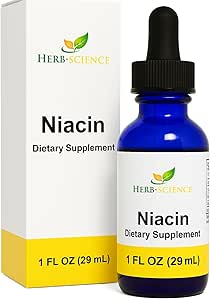 Liquid Vitamina B3 gotas - Cold Procesado Niacin Suplemento, Soporta Tongue & Skin Health - Vegan, No Alcohólico y Calidad Testado.- 1 Fl. Oz, 36 Servimientos