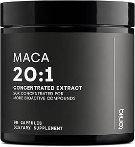 Maca Root - Ultra High Potency 20:1 Extract - Complejo de Maca Negro, Rojo y Amarillo - Origen único, Wildcrafted &amp; Highly Concentrated - laboratorio de terceros probado - 90 cápsulas