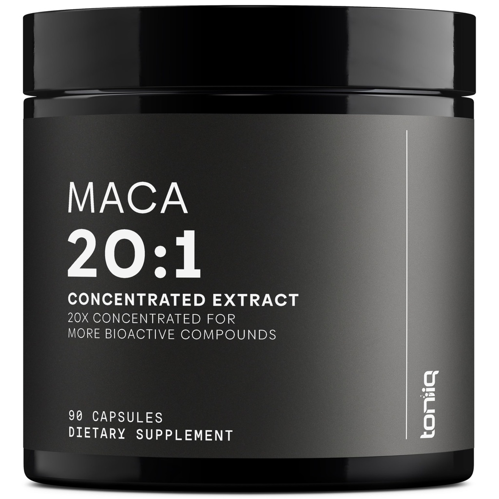 Maca Root - Ultra High Potency 20:1 Extract - Complejo de Maca Negro, Rojo y Amarillo - Origen único, Wildcrafted &amp; Highly Concentrated - laboratorio de terceros probado - 90 cápsulas