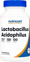Nutricost Lactobacillus Acidophilus 2 Billion CFU Por Serving (120 Capsules)