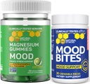 NATURAL STACKS Mood Bites + Mood Magnesium Gummies Bundle - Positivo Mood & Stress Support* - 60 Chewables