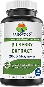 Brieofood Bilberry Extracto 2000 mg por Servir 180 cápsulas