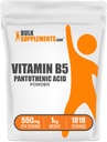BulkSupplements.com Vitamina B5 Powder - como Calcio Pantothenate, B5 Vitaminas - Gluten Gratis, 500 mg de Vitamina B5 Ácido Pantoténico por Serving, 5kg (11 libras) (Pack of 5)