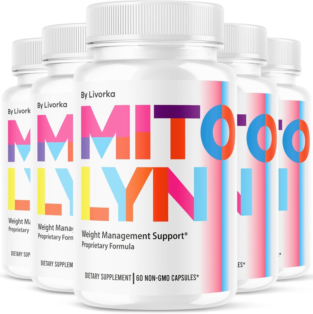 (5 Pack) Mitolyn Capsules - Mitolyn, Mitolyn Advanced Formula Pills, Mitolyn Supplement, Mito Lyn, Mito Lyn Pills, Mitolyn Support, Mitolyn Pill, Mitolyn Supplement Pills, 300 cápsulas para 5 meses