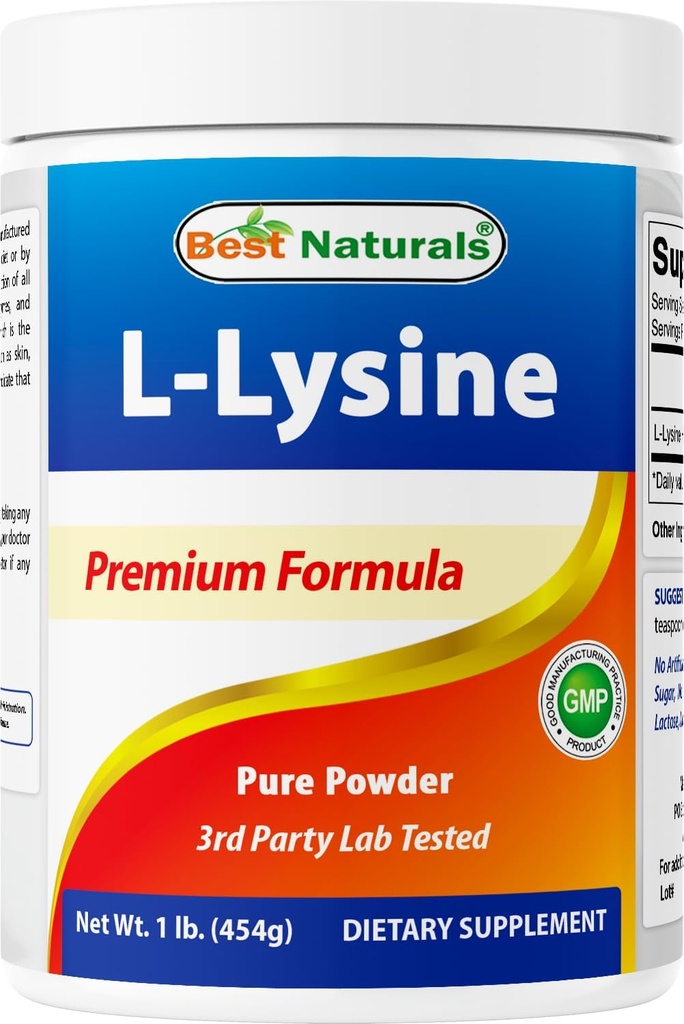 Best Naturals Lysine Powder, 1 libra - 100% puro (1 LB (Pack of 1))