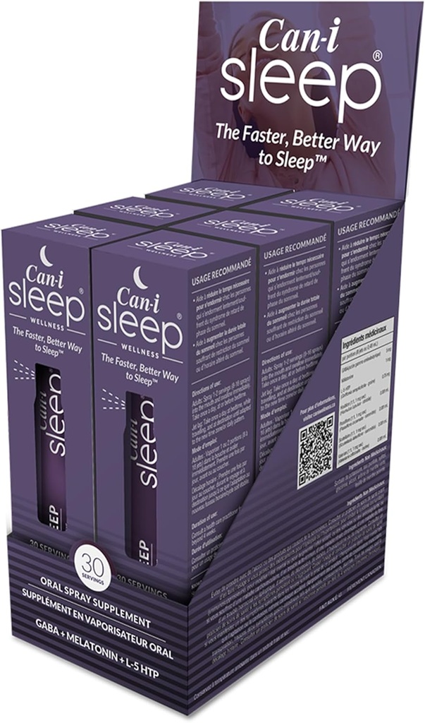 Spray de sueño más rápido Trabajando en 10 minutos, la mejor ayuda para dormir para adultos, Relaxium a través de la noche con can-i sueño Todas las vitaminas del sueño natural - 180 Servimientos