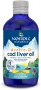 Naturales nórdicos Aceite de hígado de bacalao Ártico-D, Lemon - 8 oz - 1060 mg Total Omega-3 + 1000 UI Vitamina D3 - EPA & DHA - Heart, Brain, Bone, Immune &amp; Mood Support - Non-GMO - 48 Servimientos