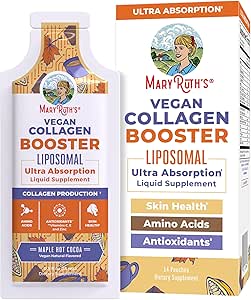 MaryRuth Organics Collagen Booster Liposomal TENIDO Sugar Free TEN Líquido Collagen Booster con VIT C, E, Zinc,Copper limitadoSilica ANTES Skin Care ventaja individual Apoyo Suplemento TEN Vegan ANTE NO GMO TENIDO Gluten Free Silencio 14 Sirviendo