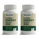 Stress Energy Brain - Suplemento Fatigue con Cortisol, Stress, Energy Support - Rhodiola Rosea, Lions Mane, L Theanine, Ginkgo Biloba, Milk Thistle, Iron - 2 Months Supply