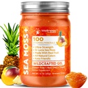 WELLNESS LABSRX Irish Sea Moss Gel Raw - Wildcrafted Superfood Seamoss Gel - Pineapple Mango Flavor, Vitamina y Mineral-Rich de Pristine Caribbean Waters - 10 oz.