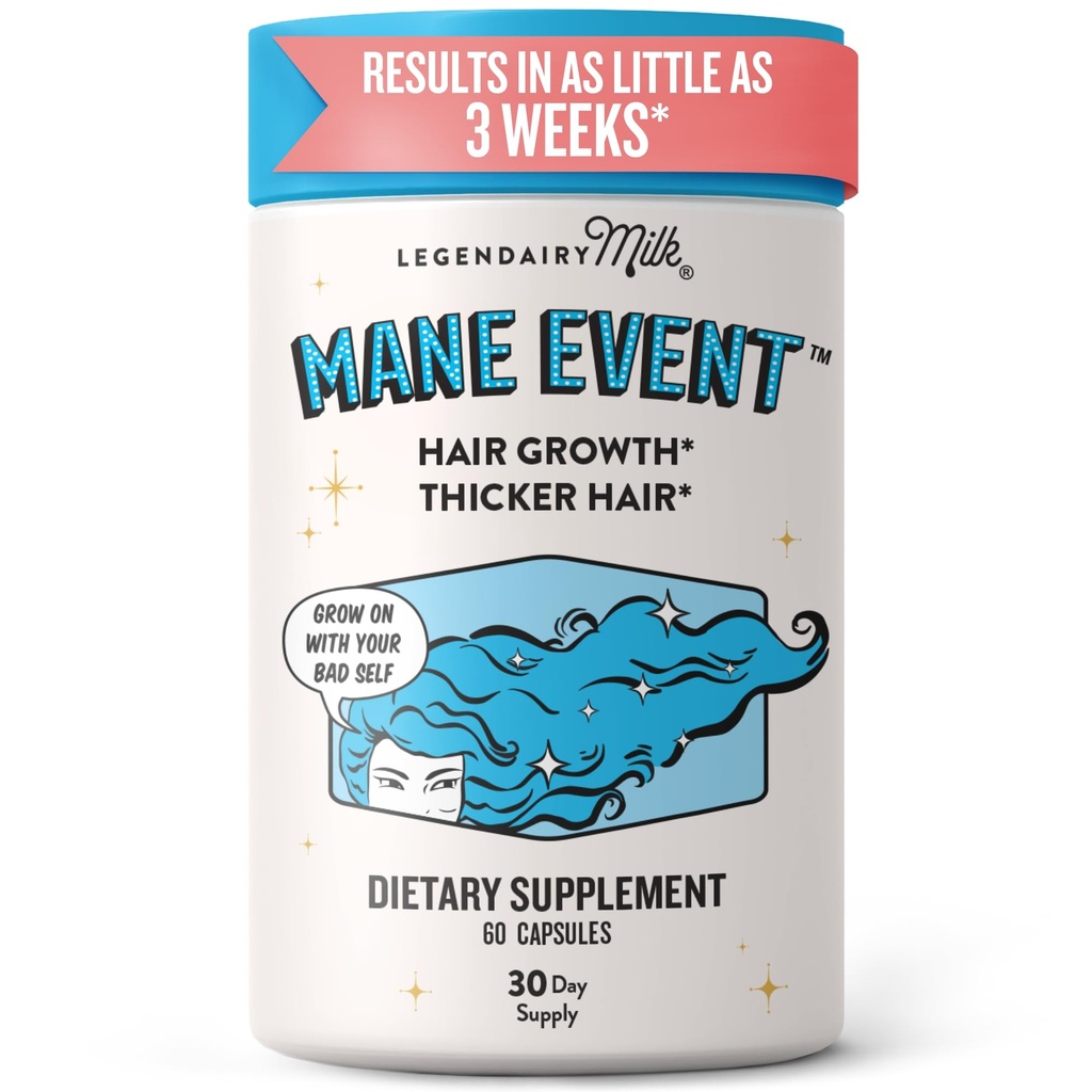 Vitaminas para el crecimiento del cabello para las mujeres - Biotina para el crecimiento del cabello con Collagen " Lustriva, productos " Suplementos para el adelgazamiento, Thicker, Fuller, Stronger Skin " Nails, Legendairy Milk Mane EventTM