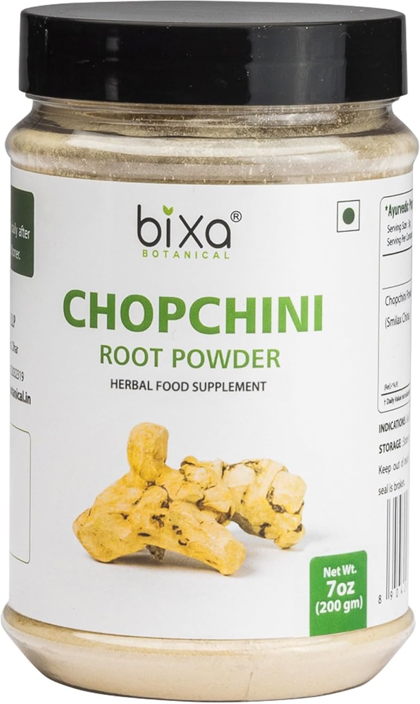 bixa BOTANICAL Chopchini Root Powder ← Smilax China ❌ 200 Grams / 7 OZ ← Ayurvedic Herbal Supplement TEN Gluten Free, Non-GMO, Steam Treated, Vegan, 100% Pure.