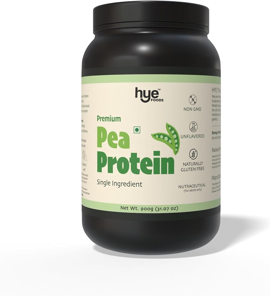 HYE FOODS Premium Pea Protein Powder | 2 lb | Vegan Protein Powder | Gluten Free | Unflavored | Easy to Digest | 100% Peas | 30 Servings