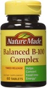 Nature Made B-100 Complex Time Release Tablets, 60 Cuenta para la salud metabólica (Pack of 3)