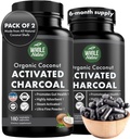 Capsulas de carbón activado de coco, 180 cápsulas de carbón, blanqueamiento de dientes, ayuda al estreñimiento, rubor, gas estomacal, acidez cardíaca, suplemento derivado de coco puro (2)