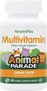 Natures Plus Animal Parade Multivitamínico Chewable - Orange Flavor - 180 Tablas con Forma de Animales - Promueve Salud &amp; Bienestar - Vegetariano, Gluten Gratis - 90 Servimientos