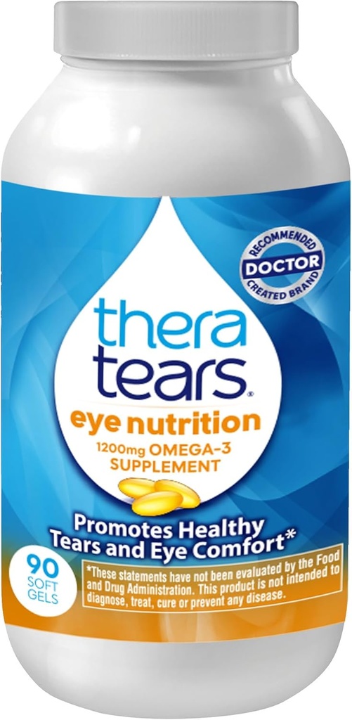 TheraTears Omega 3 Suplemento, 1200mg, 90 ct (Pack of 1)