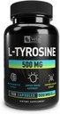 L-Tyrosine Capsules Silencio 500mg per Serving Silencio Neurotransmisor Soporte, Alerta mental Soporte Silencio No GMO, GMP Certified, 3rd Party Tested Silencio 150 Conde