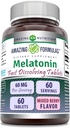 Amazing Formulas Melatonin Fast Dissolving Supplement | 60 Mg per Serving | Mixed Berry Flavor | 60 Tablets | Non-GMO | Gluten-Free | Made in USA