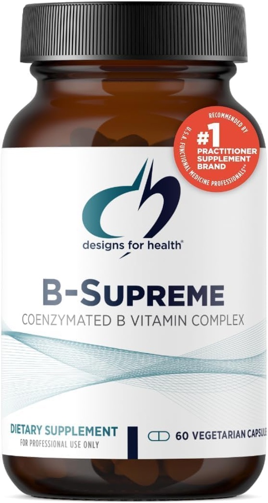 Diseños para Complejo de Vitamina Metilada de Salud - Suplementos de Vitamina B con vitaminas B12, B1, B3, Niacina, B6, Folate &amp; Biotina - Multivitamínico Metilizado para Metabólico + Salud del Corazón (60 cápsulas)