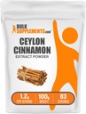 BulkSupplements.com Cinnamon Bark Extract Powder - Ceylon Cinnamon Supplement, Herbal Supplement - Vegan & Gluten Free, 1.2g per Serving, 100g (3.5 oz) (Pack of 1)