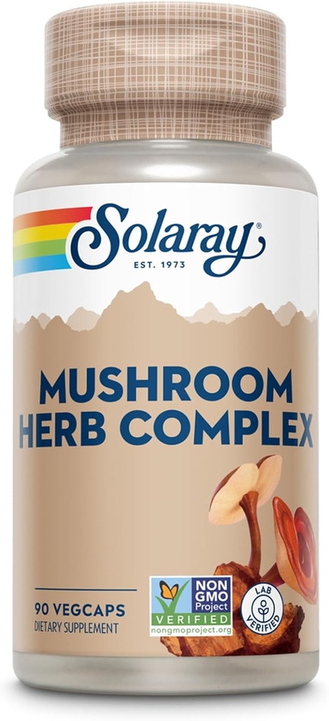 SOLARAY Mushroom Herb Complex Suplemento Silencio 90 Conde