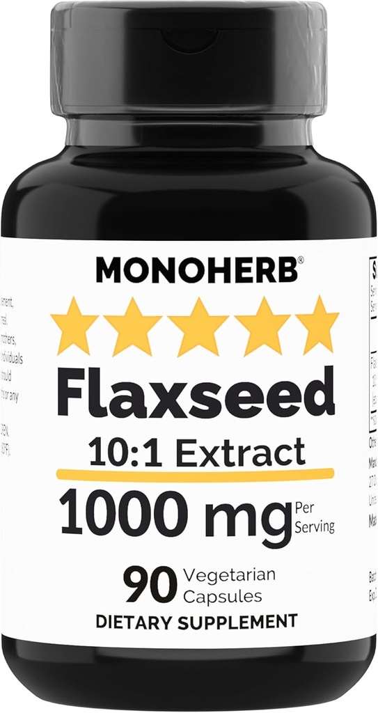 MONOHERB Extracto Flaxseed 1000 mg - 90 cápsulas vegetarianas