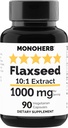 MONOHERB Extracto Flaxseed 1000 mg - 90 cápsulas vegetarianas