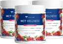 Gundry MD MCT Wellness Powder to Support Energy, Ketone Production and Brain Health, Keto Friendly, Sugar Free (90 Day Supply, Raspberry Medley)