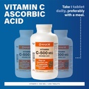 Vitamina mayor C-500 mg Ácido ascóbico - Vitamina C Tablas - Suplemento dietético - 1000 Cuadros