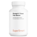 SuperSmart - Levadura de levadura de levadura Boost (Fórmula avanzada) - con Saccharomyces Cerevisiae, Zinc, Biotin - Suplemento capilar No GMO - 60 cápsulas vegetarianas