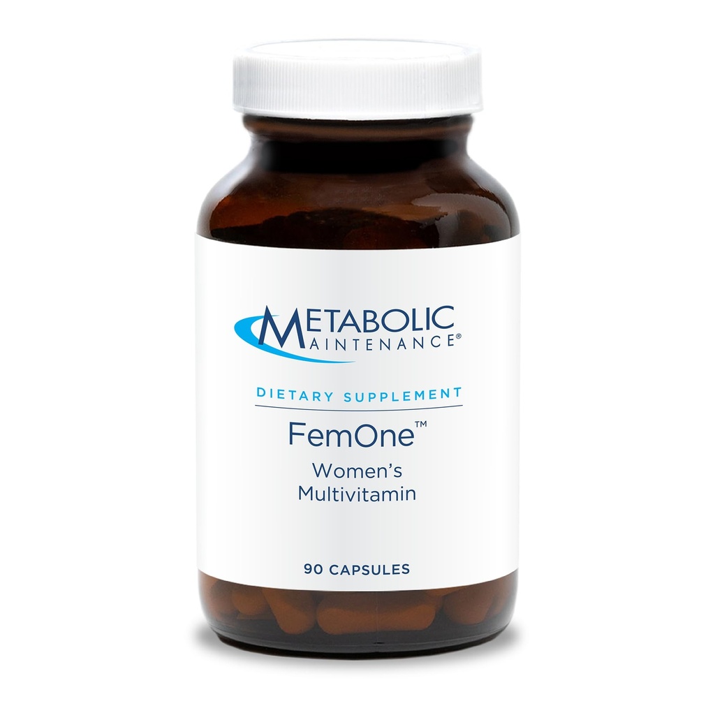 Metabolic Maintenance FemOne - Women’s Multivitamin with Iron & Activated B Vitamins - Reproductive & Immune Support - Vegetarian Capsule - Hypoallergenic - 90 Servings - 90 Count