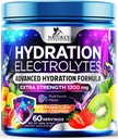 Hidration Electrolyte Powder 1200mg - Daily Liquid Replenisher Drink Mix - Electrolyte Multiplier with Minerals, Potassium & Real Salt, Keto, Non-GMO - Tasty Fruit Flavor Electrolytes - 60 Servings