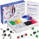 Lecciones en Chemistry Model Kit - Old Nobby 240 Pc Molecular Set Química Orgánica para Estudiantes - Kit Molecular completo para STEM, Visualización de átomos, huesos y estructuras