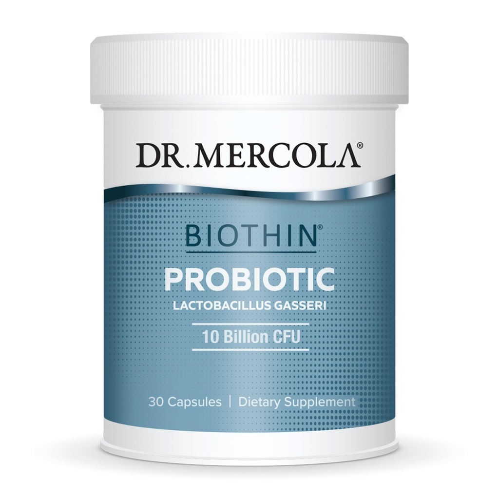 Dr. Mercola Biothin Probiotic - Suplemento Digestivo de Salud - Apoyos Metabolismo Saludable - GMO-Free, Gluten-Free - 30 cápsulas de liberación retardada (30 servidos)