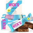 Las barras triples de proteínas de chocolate de Nick – Caja de 12 patas de alta proteína, calorías bajas, carbohidratos bajos, Keto Friendly, No Añadido azúcar