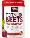 FACTOR DE FORCE FACTOR Total Beets Pre-Workout Powder to Boost Energy & Endurance, Incrementar la fuerza, y Mejorar el flujo sanguíneo y las bombas, Nitric Oxide Suplemento con Powder de remolacha, Fruit Punch, 30 Servimientos