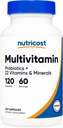 Nutricost Multivitamina con Probióticos 120 cápsulas vegetarianas - Empaquetado con vitaminas &amp; minerales