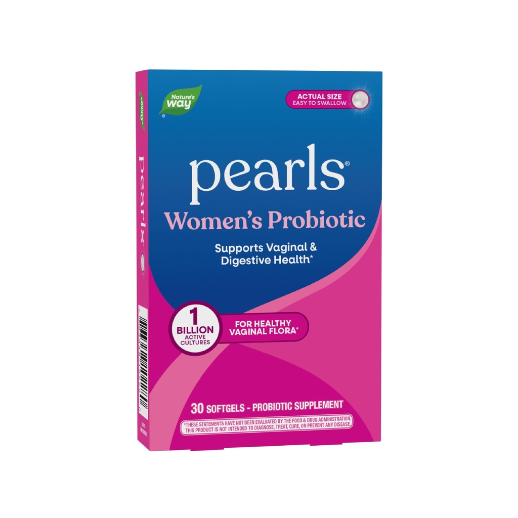 Manera de la naturaleza Perlas probióticas de las mujeres, apoya la salud vaginal y digestiva*, protege contra el estreñimiento ocasional*, 1 billón de culturas vivas, 30 Softgels (paquete mayo Vary)