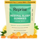 Melatonin Free Natural Sleep Aid Gummies for Adults  NO Melatonin ← Herbal Jujube " Chamomile, Lemon Balm - Deep Sleep Supplement " Relax for zzz, 45 Vegan Gummies (45 Gummies (1 Pack))