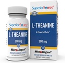 Fuente superior L-Theanine 200 mg - Suplemento de apoyo a la salud cerebral para adultos - Suplemento Formula Aids Better Sleep & Daily Energy - Supports Concentration Naturally - 100 Instant Dissolve Tablets