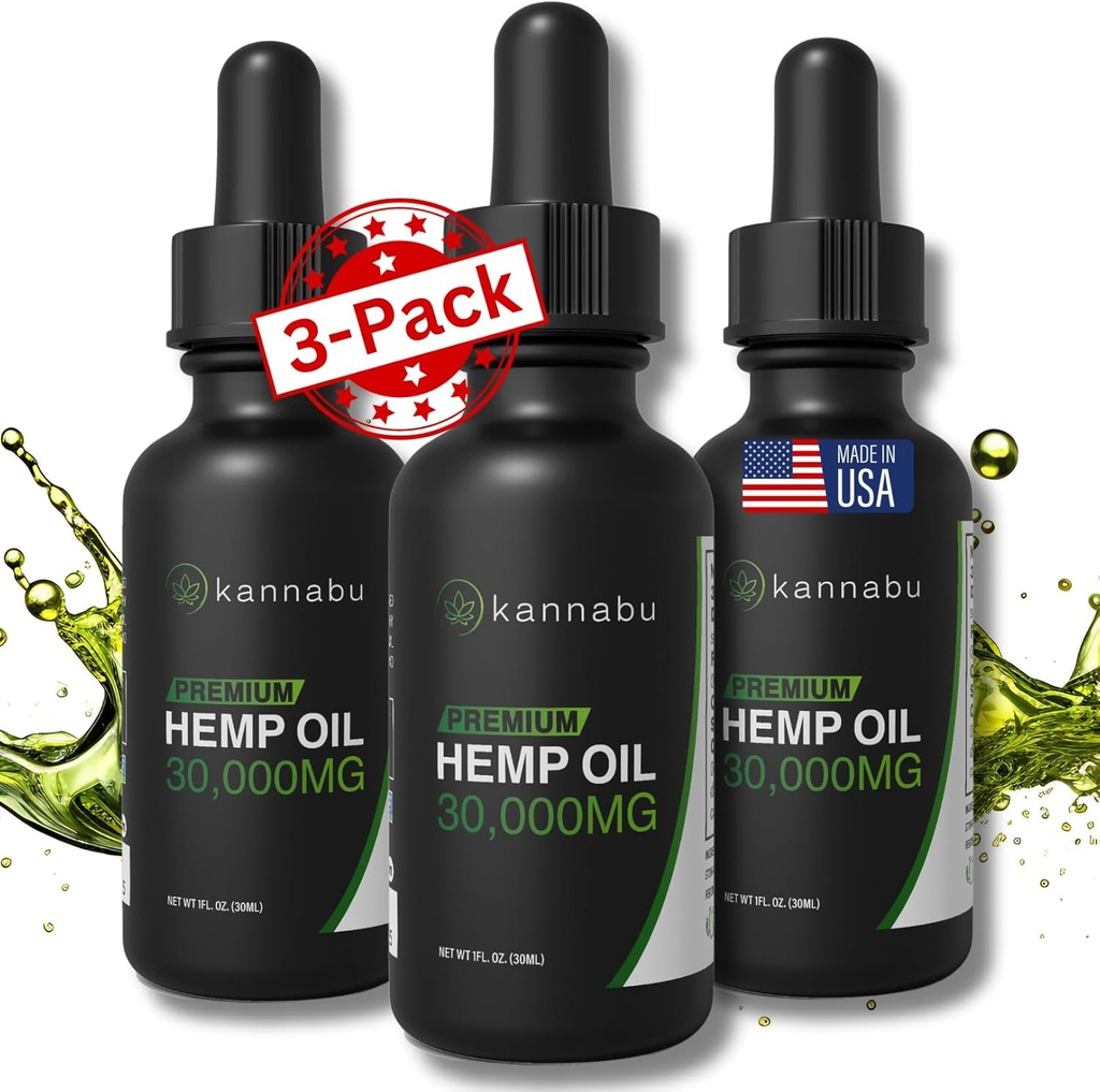 Aceite de cáñamo Premium ← Fuente completa de Omega 3 6 9 Ácidos grasos, Aminoácidos esenciales " Antioxidantes Silenciosos de cáñamo ANTE Vegan Gluten Free Kosher Non GMO (1 Fl Oz - Pack of 3)