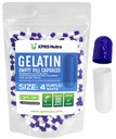 XPRS Nutra Size 4 Empty Capsules - 100 Cuentas Pequeños Empty Gelatin Capsules - Pills DIY Capsule Filling - Fillable Pure Bovine Pill Gel Caps for Do-It-Yourself Suplementos (Purple/White)