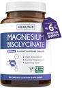 Alta Absorción Magnesium Bisglycinate Capsules - Clínicamente Validated Buffered y Chelated Magnesium Supplement - 1 Daily Vegan Capsule with Lab Verified Gentle 200mg Serving (6 Month Supply)