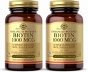 Solgar Biotin 1000 mcg, 250 cápsulas vegetales (Pack of 2) - Soportes Esquí saludable, uñas " pelo - Metabolismo energético - Potencia mejorada - No GMO, Vegan, Gluten Free, Dairy Free, Kosher - 500 piezas