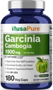NusaPure Garcinia Cambogia 180 Veggie Capsules 1500mg (Vegetariano, No GMO, Vegan)