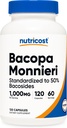 Nutricost Bacopa Monnieri 1000mg, 120 Capsules (60 Servings) - Non-GMO, Gluten Free, and Vegetarian Friendly