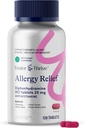 Fomentar " Diphenhydramine 25mg Alivio de la Alergia para las Alergias Estacionales, Ojos Dorados, Sneezing, Runny Nose, Medicina Antihistamínica para Niños y Adultos