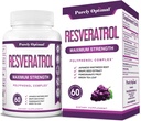 Suplemento de Resveratrol Puramente Optimal 1500mg – Trans-Resveratrol de Knotweed japonés, Complejo Polifenol – apoya el envejecimiento, la vitalidad, la salud cognitiva de la piel – 60 cápsulas vegas
